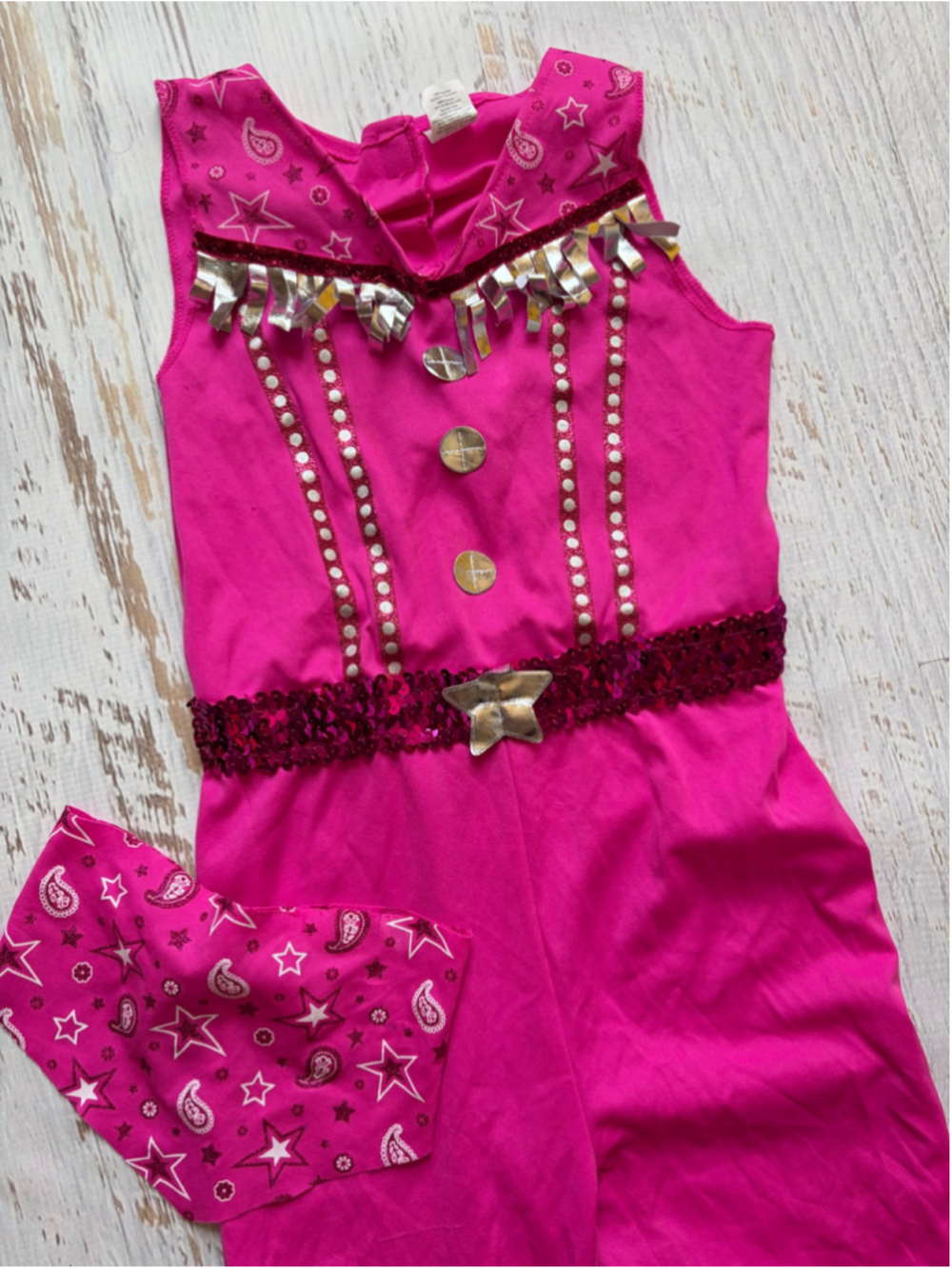 Girls Unbranded Pink Cowgirl Costume Jumpsuit One Size - Picture 3 of 11